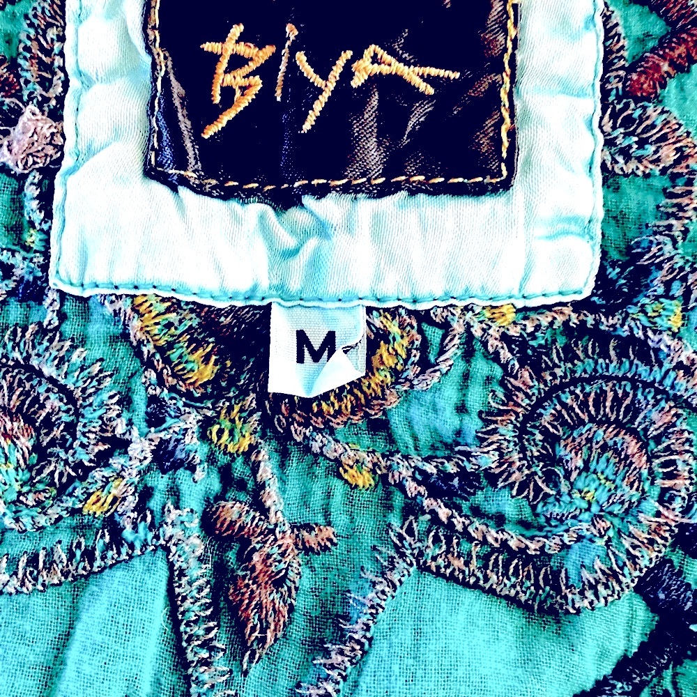 Johnny Was Biya Turquoise Embroidered Cotton Top M - Picture 3 of 11